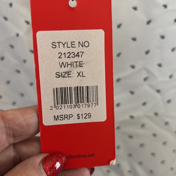 BC collections Men's White Patterned Shirt modern fit size XL/ Button down - Picture 6 of 9